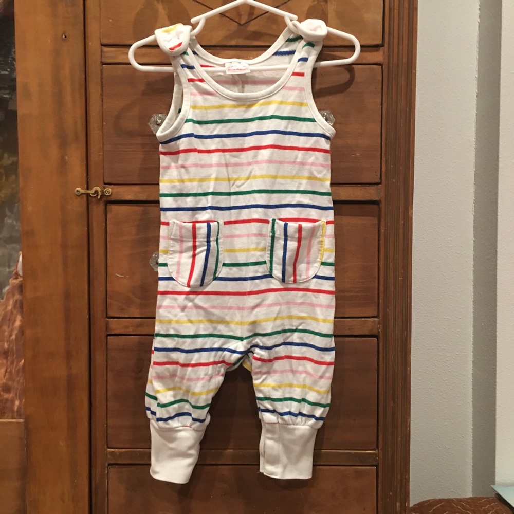 Rainbow romper in organic cotton